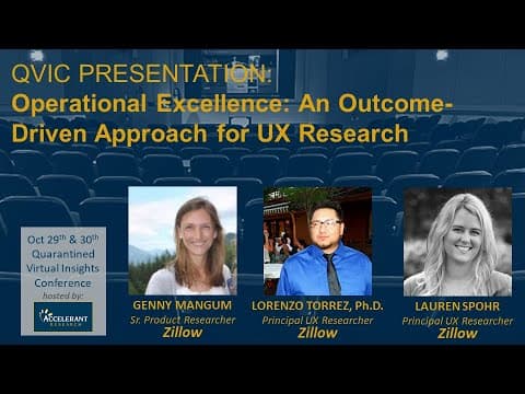 Operational Excellence and an Outcome-Driven Approach for UX Research