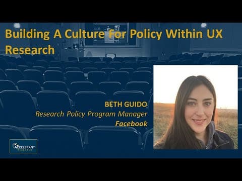 Building a Culture for Policy Within UX Research