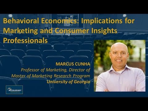 Behavioral Economics for Marketing and Consumer Research